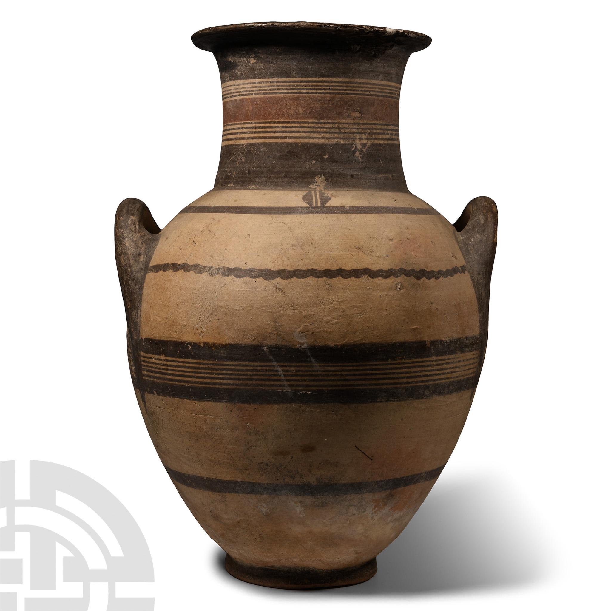 Very Large Cypriot Bichrome Ware Pottery Amphora - Image 4 of 4