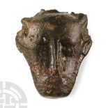 Anglo-Saxon Bronze Bear Mask Mount