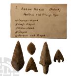 'The General Sir George Cockburn' Stone Age Flint Arrowhead Collection