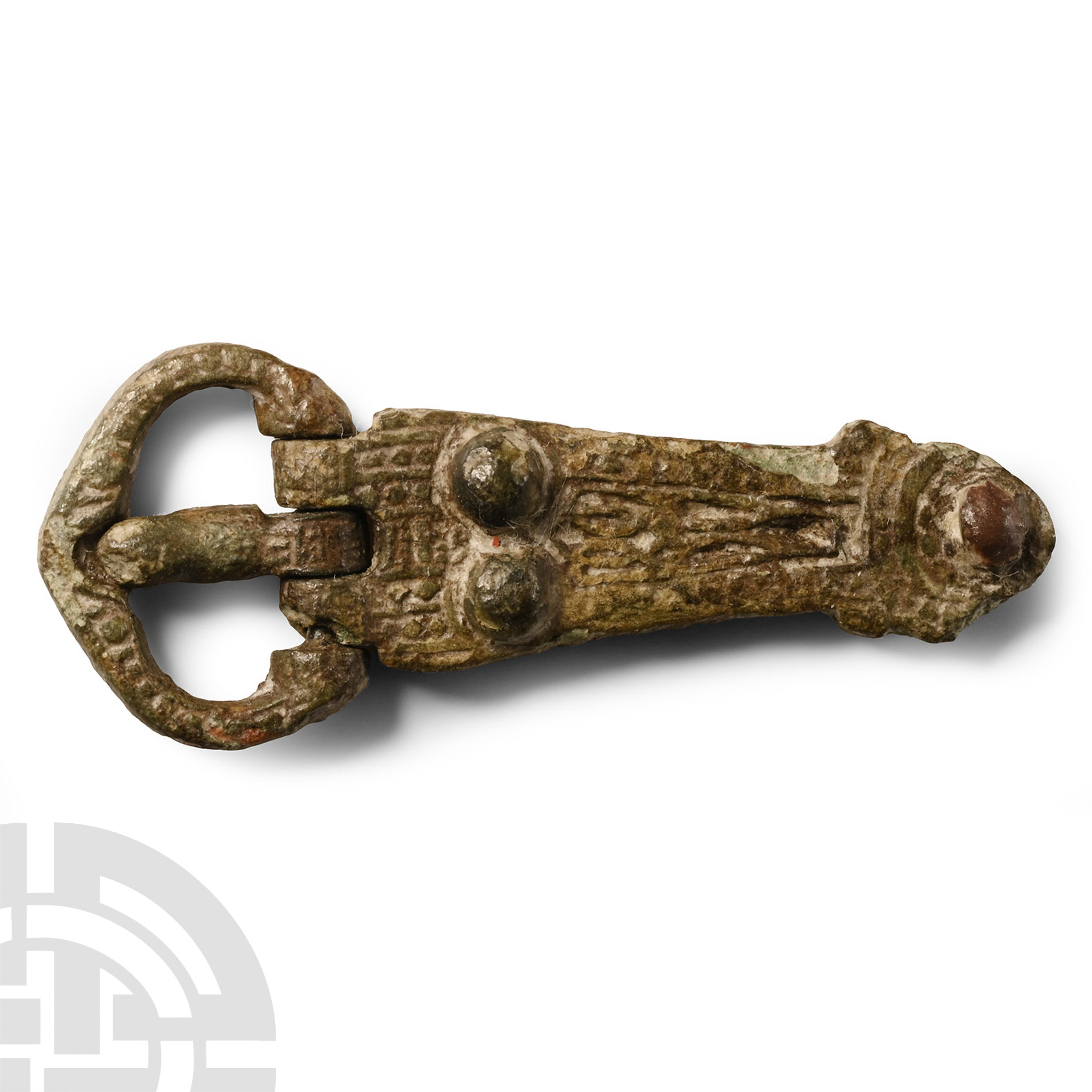 Anglo-Saxon 'East Anglia' Bronze Decorated Buckle and Plate