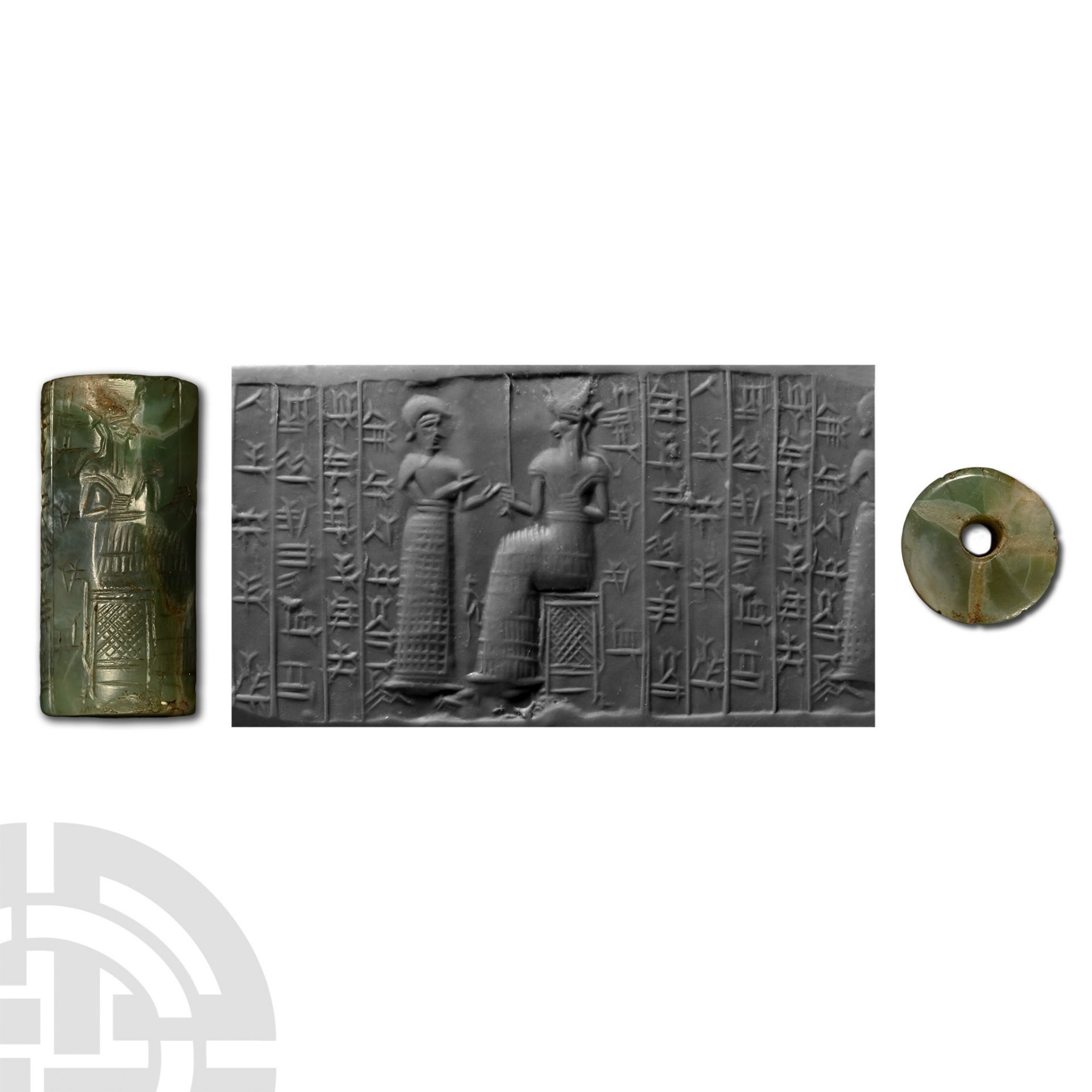 Large Middle Elamite Cylinder Seal of Kidnu, Chief Overseer of King Tan-Ruhurater II