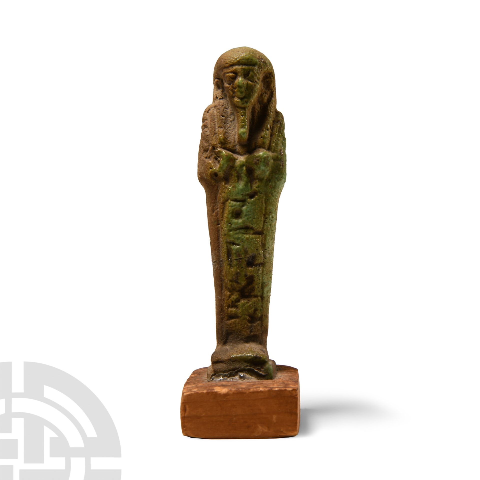 Egyptian Blue Glazed Hieroglyphic Shabti for Akhet