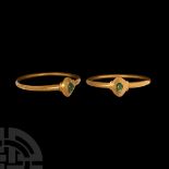 'The Frinton' Medieval Gold Bishop's Ring with Emerald