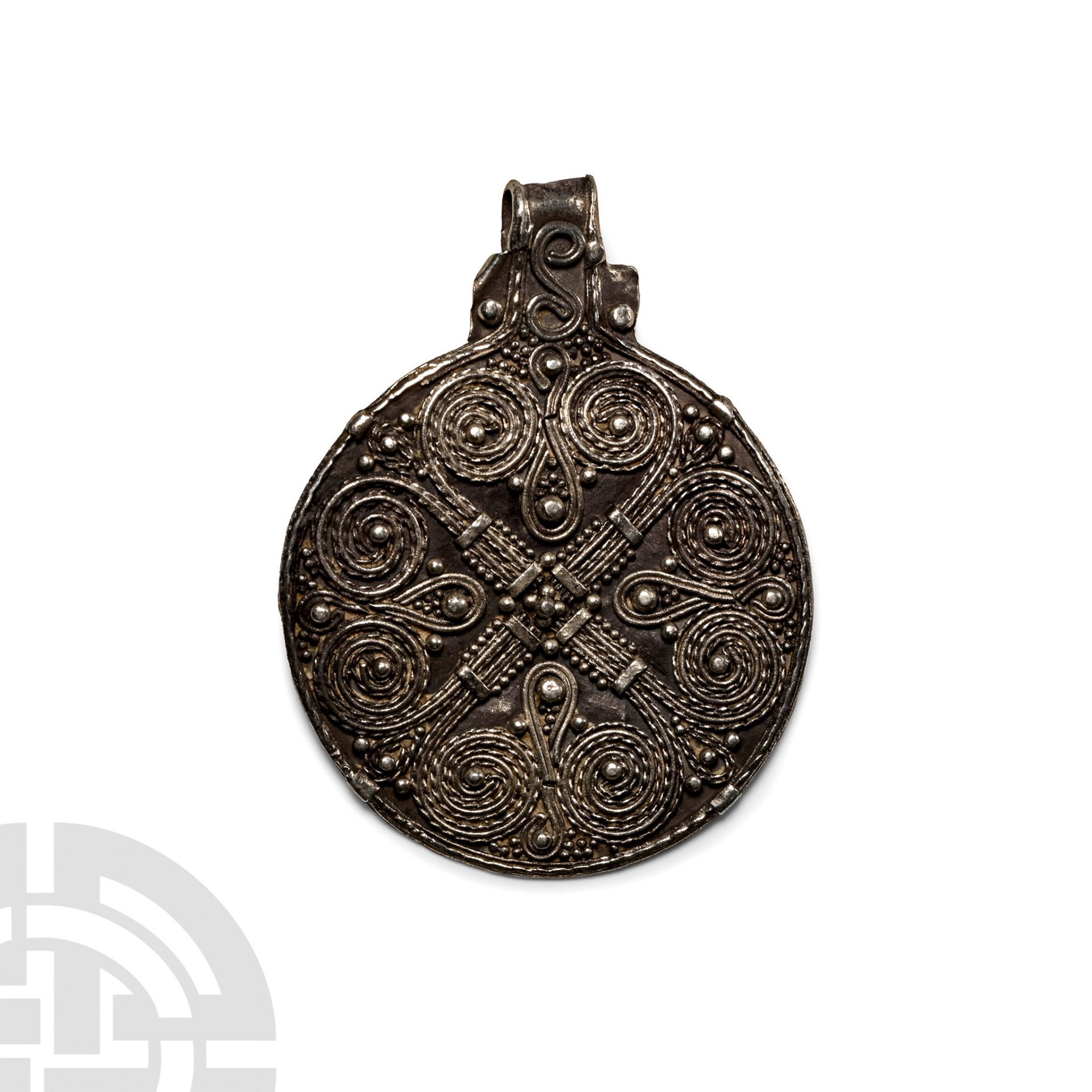 Viking Age Scandinavian Silver Filigree Pendant