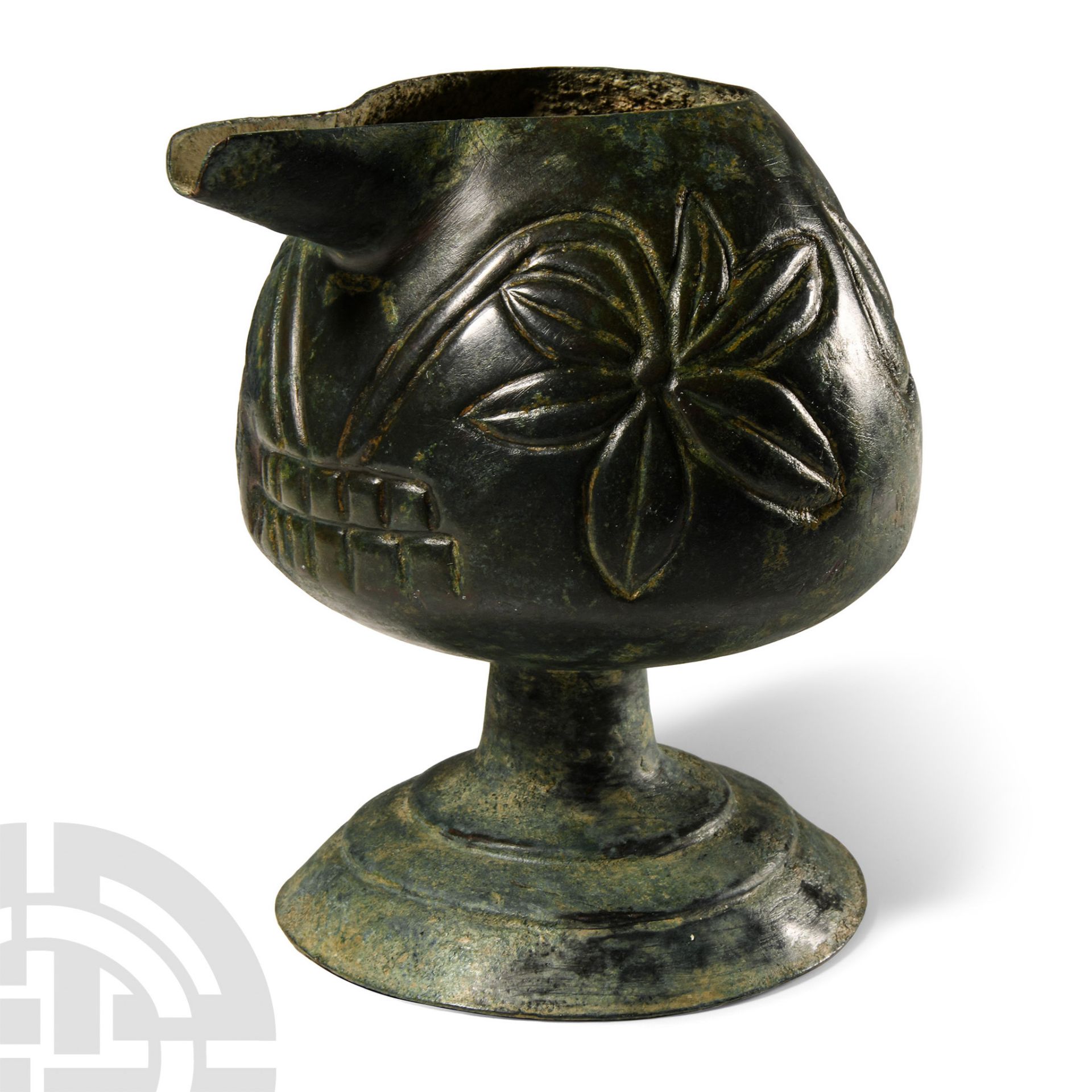 Elamite Spouted Vessel with Flowers - Image 2 of 2