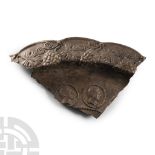 Bactrian Silver Bowl Fragment with Indo-Greek Portraits