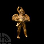 Roman Gold Cupid Pendant