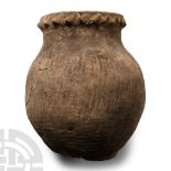Chinese Neolithic Leather-Look Jar