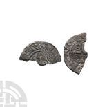 English Medieval Coins - Henry I - London - Small Profile Type AR Penny Fragment