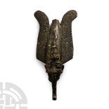Large Egyptian Gilt Bronze Head of Osiris