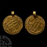 Viking Age Gold Plunder Dinar Coin Pendant