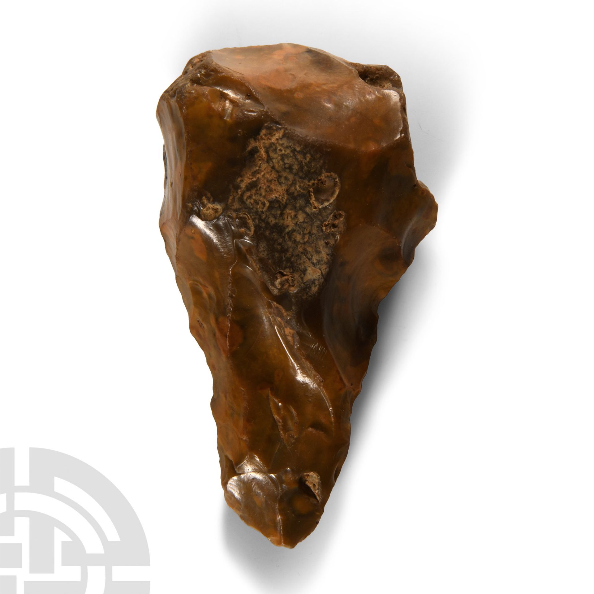 'The General Sir George Cockburn' Stone Age Classic British Teardrop-Shaped Knapped Flint Handaxe - Image 2 of 2