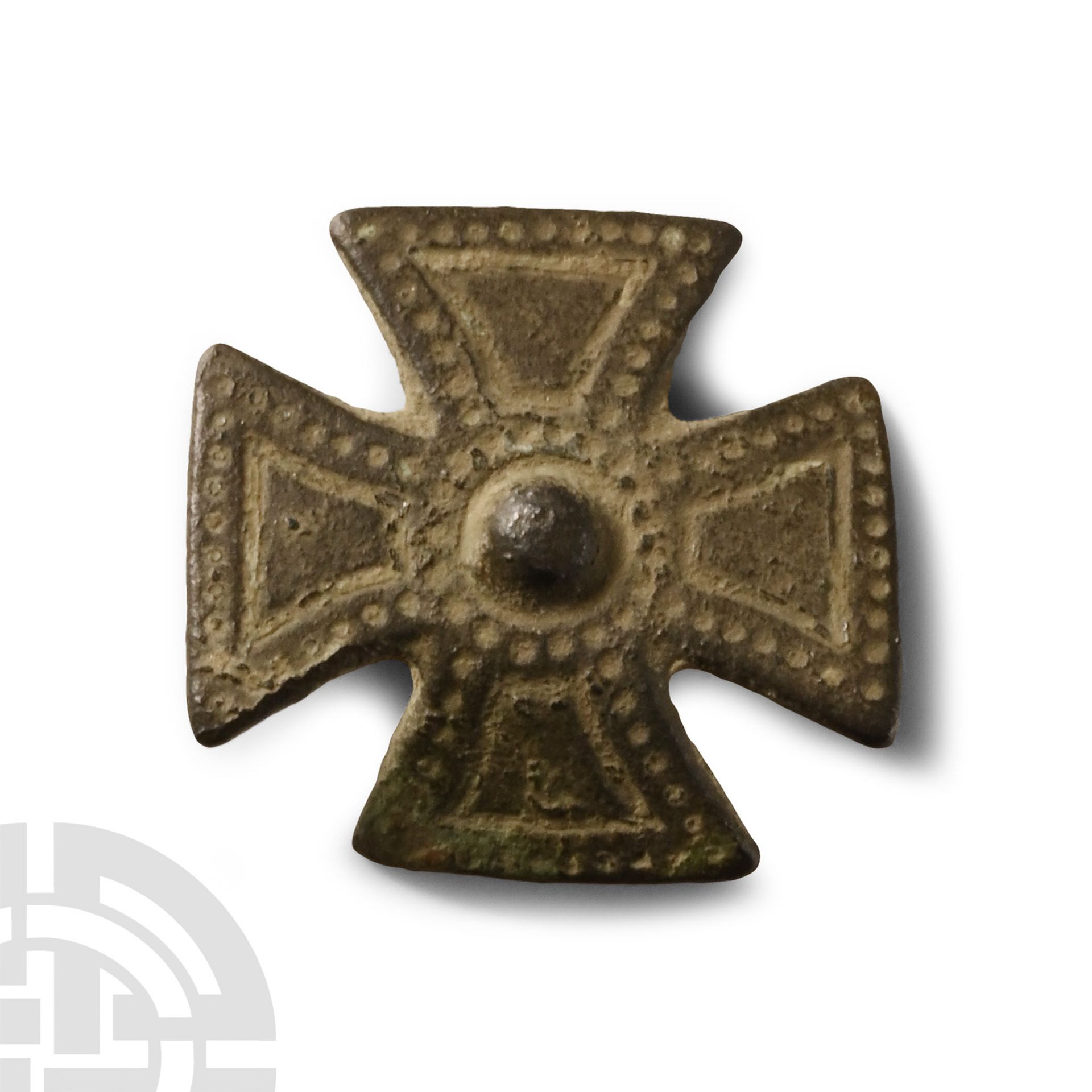 Medieval Bronze Knight's Expanding Cross Mount