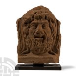 Etruscan Terracotta Satyr Antefix