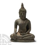 Thai Bronze Seated Buddha Statue