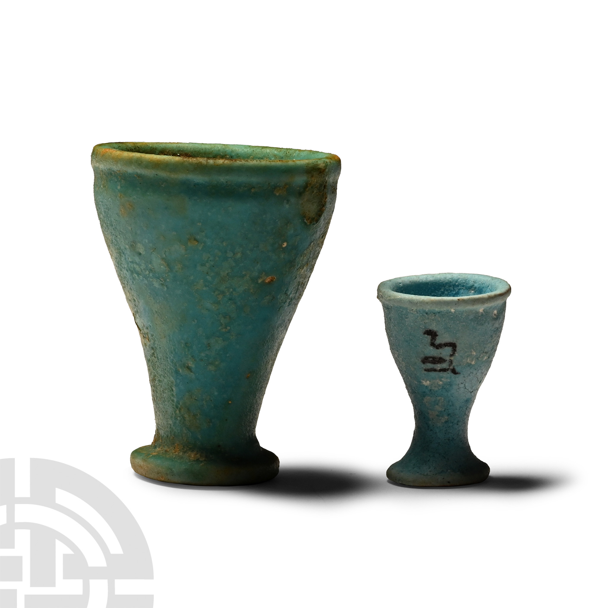 Egyptian Blue Faience Offering Cups