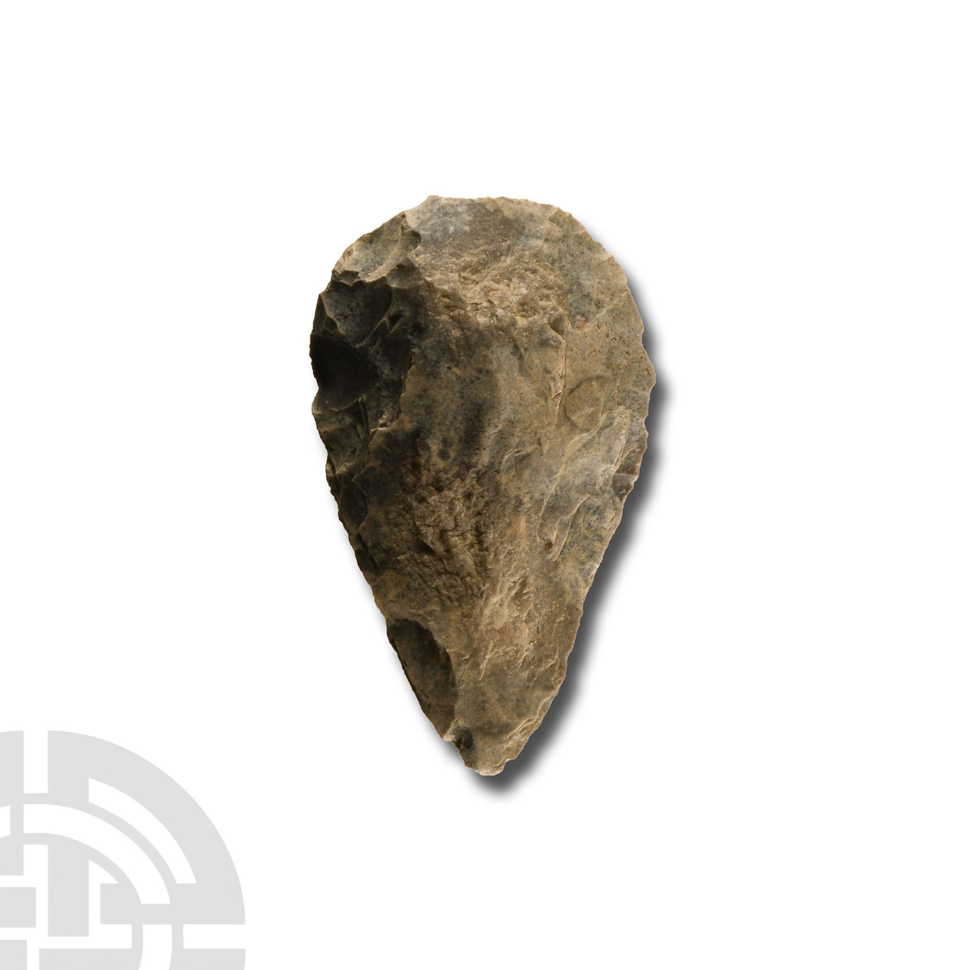 Stone Age 'Plazac' Knapped Flint Cordate Handaxe