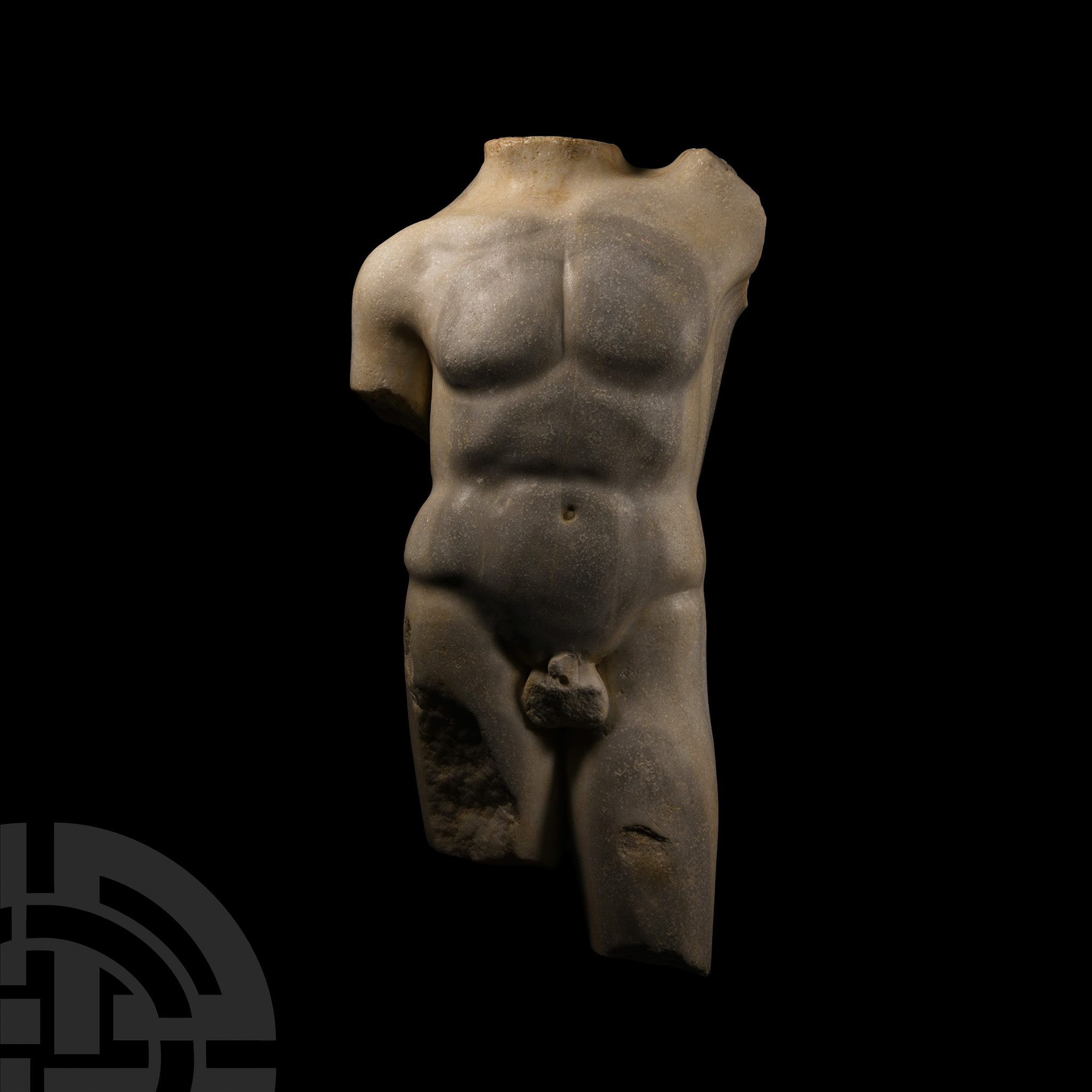 Roman Veined Marble Torso of an Athlete - Image 3 of 3