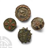 Roman Enamelled Bronze Disc Brooch Group
