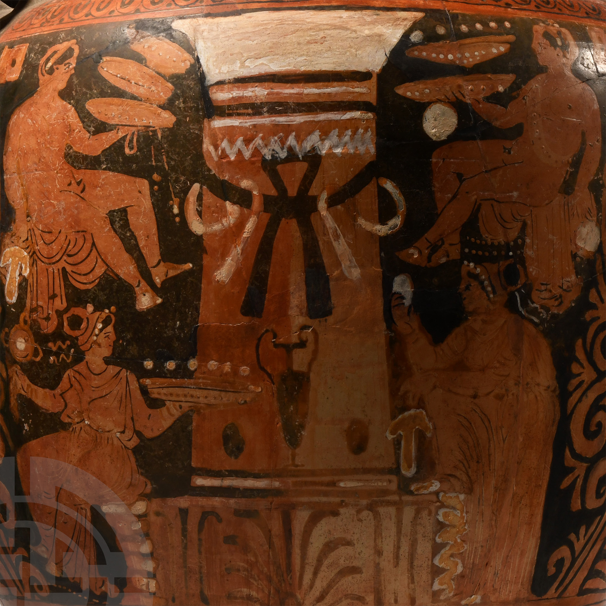 Monumental Apulian Red-Figure Volute Krater Attributed to the Licurgus Painter - Image 6 of 8