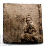 Chinese Song Terracotta Tile with Hand-Print Reverse