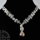 Mesopotamian Hardstone Bead Necklace with Butterfly Beads