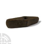 Stone Age Scandinavian Type Lozenge-Shaped Pierced Battle Axehead
