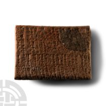 Old Babylonian Cuneiform Messenger Tablet Recording the Journeys of Royal Envoys