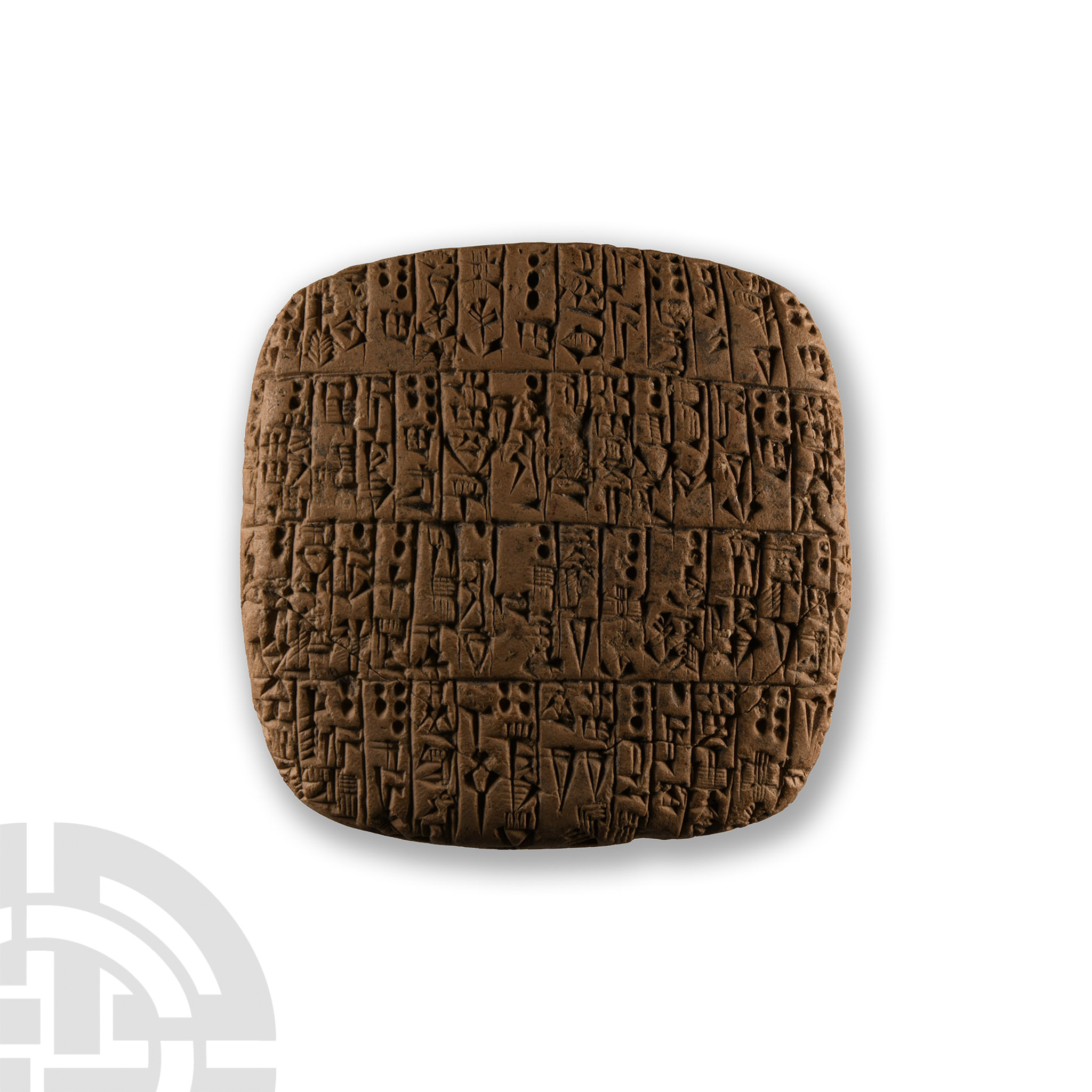 Early Dynastic Terracotta Cuneiform Administrative Tablet Recording Livestock and their Owners - Image 2 of 2