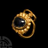 Roman Gold and Garnet Earring