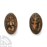 Byzantine Bifacial Gemstone with Religious Scenes