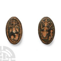 Byzantine Bifacial Gemstone with Religious Scenes