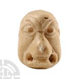 Neo-Assyrian Stone Grotesque Face Pendant