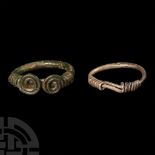 Iron Age Coiled Ring Pair