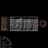 Cappadocian Cylinder Seal with Standing Figures and Lamma