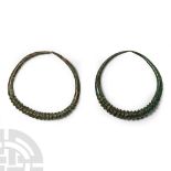 Bronze Age Central European Ribbed Bracelet Pair