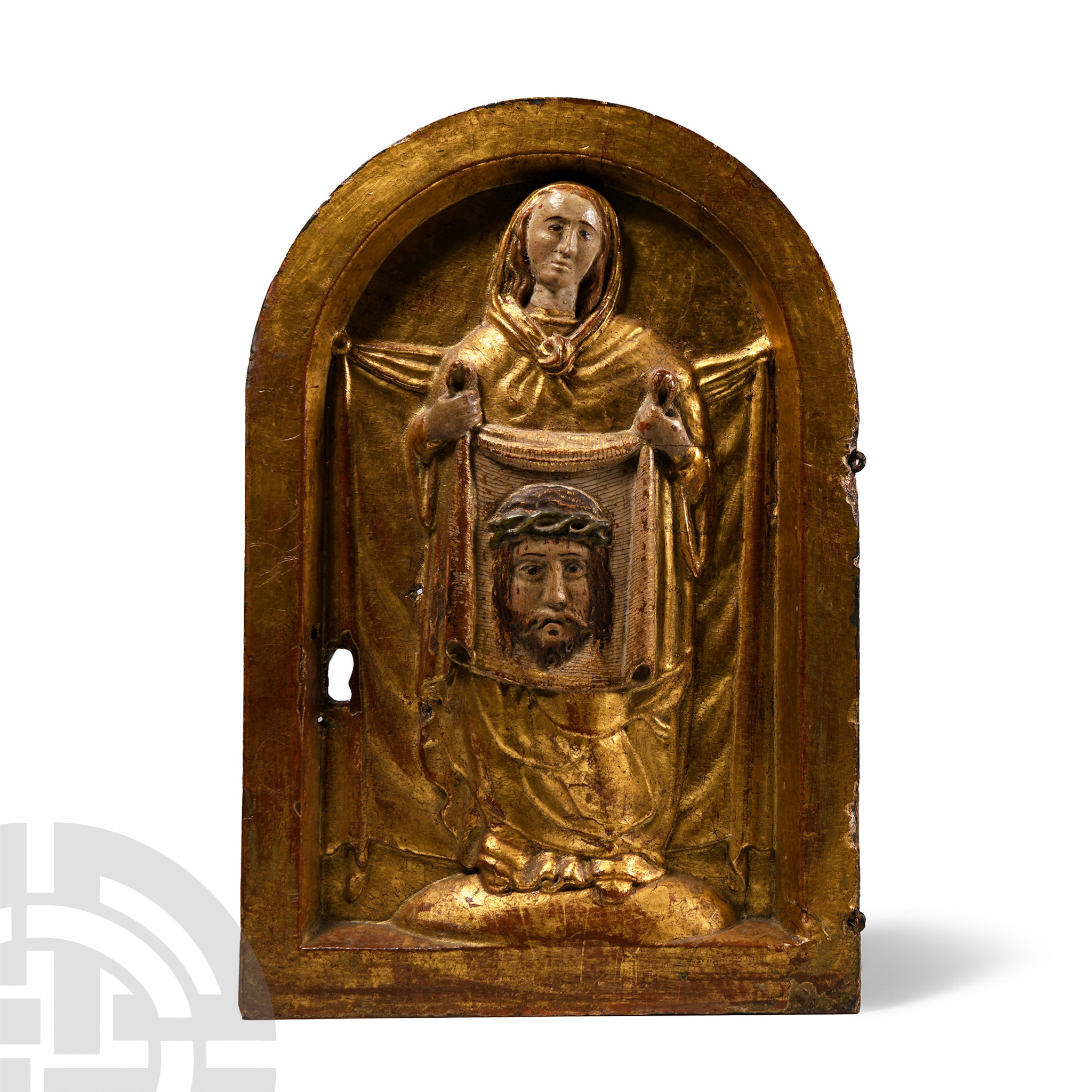 Medieval Tabernacle 'Sudarium' Carved in Relief - Image 4 of 4