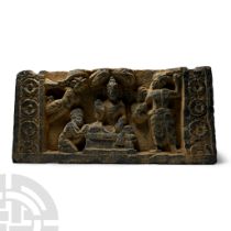 Gandharan Schist Figural Buddha Freize