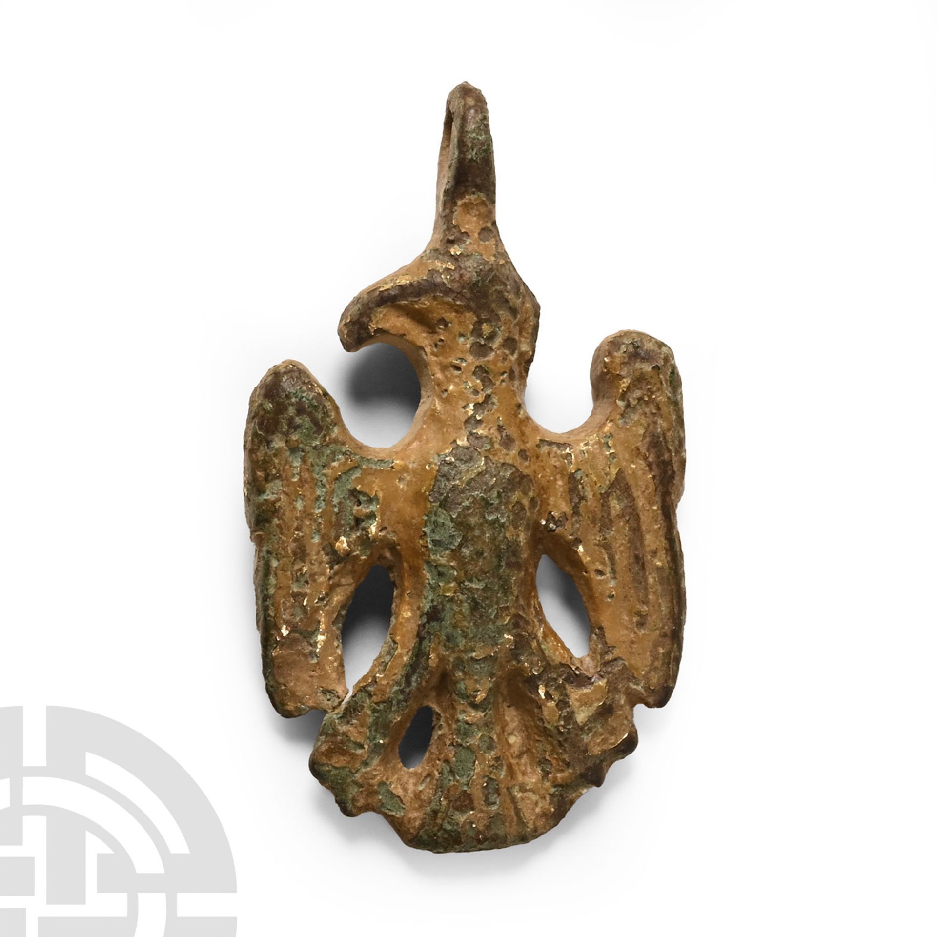 Medieval Knight's Gilt Bronze Eagle Heraldic Horse Harness Pendant