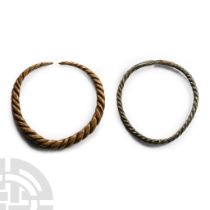 Western Asiatic Bronze Twisted Bracelet Group