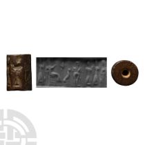 Western Asiatic Haematite Cylinder Seal with Presentation Scene