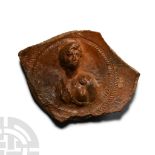 Roman Terracotta Bowl Fragment with Diana
