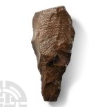 Stone Age Pointed Knapped Stone Hand Axe