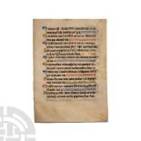 Medieval Philip Augustus Vellum Psalter Folio