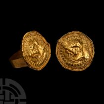Hellenistic Gold Ring with Roundel
