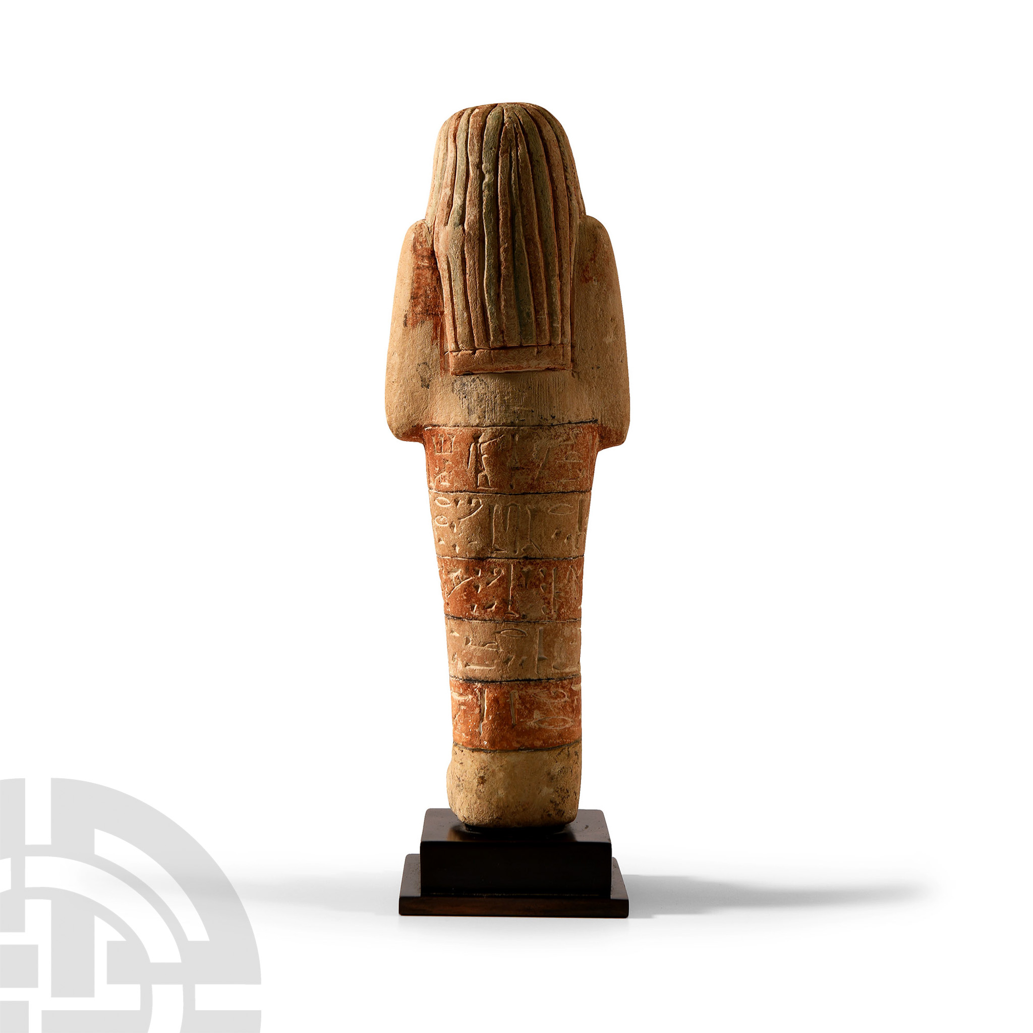 Egyptian Limestone Painted Shabti Inscribed for Ir-Nu - Image 3 of 4