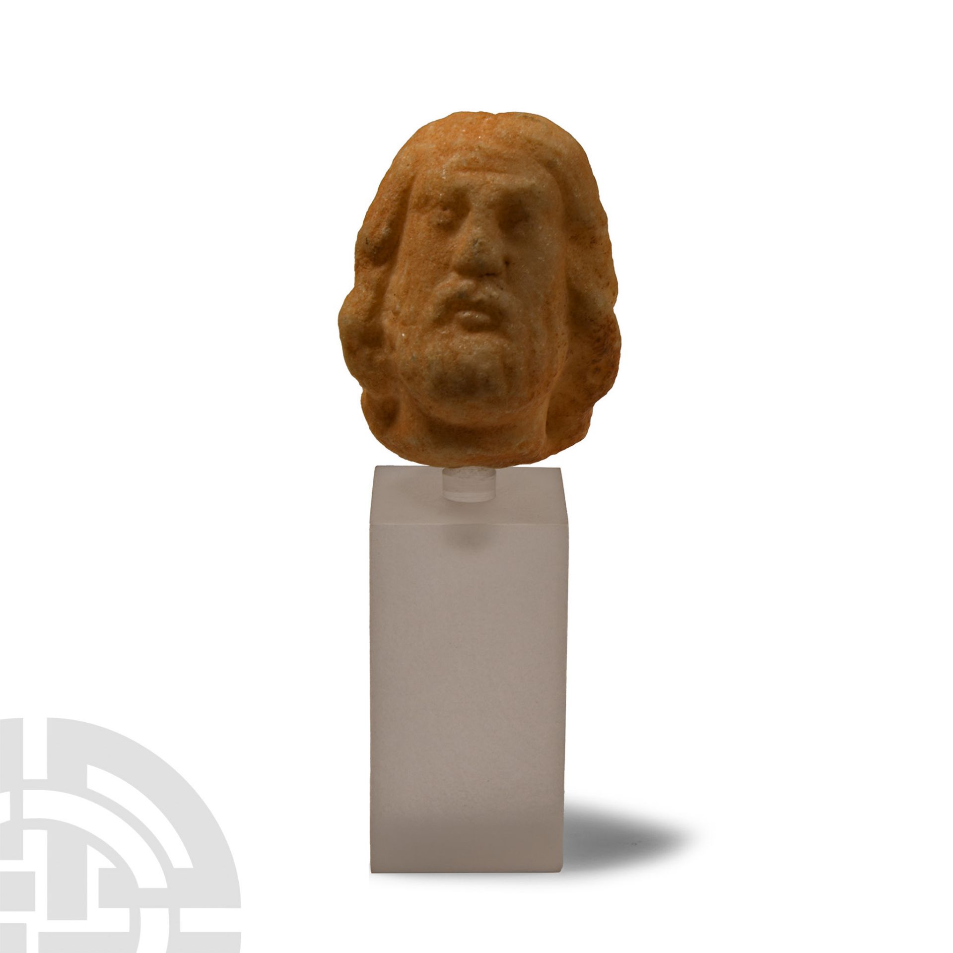 Roman Marble Head of Asclepius