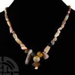 Western Asiatic Mixed Agate Bead Necklace