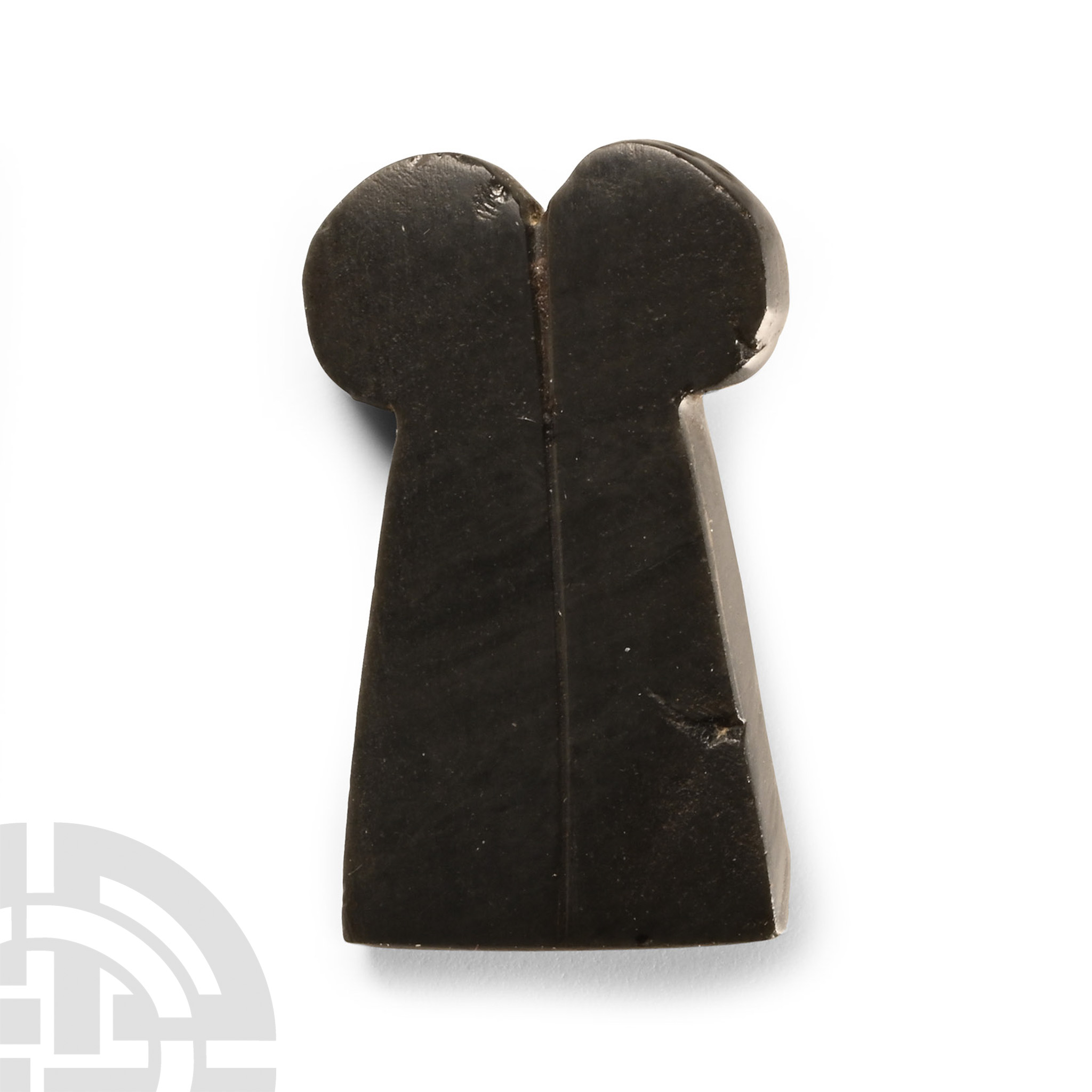 Egyptian Hardstone Double Plume Amulet