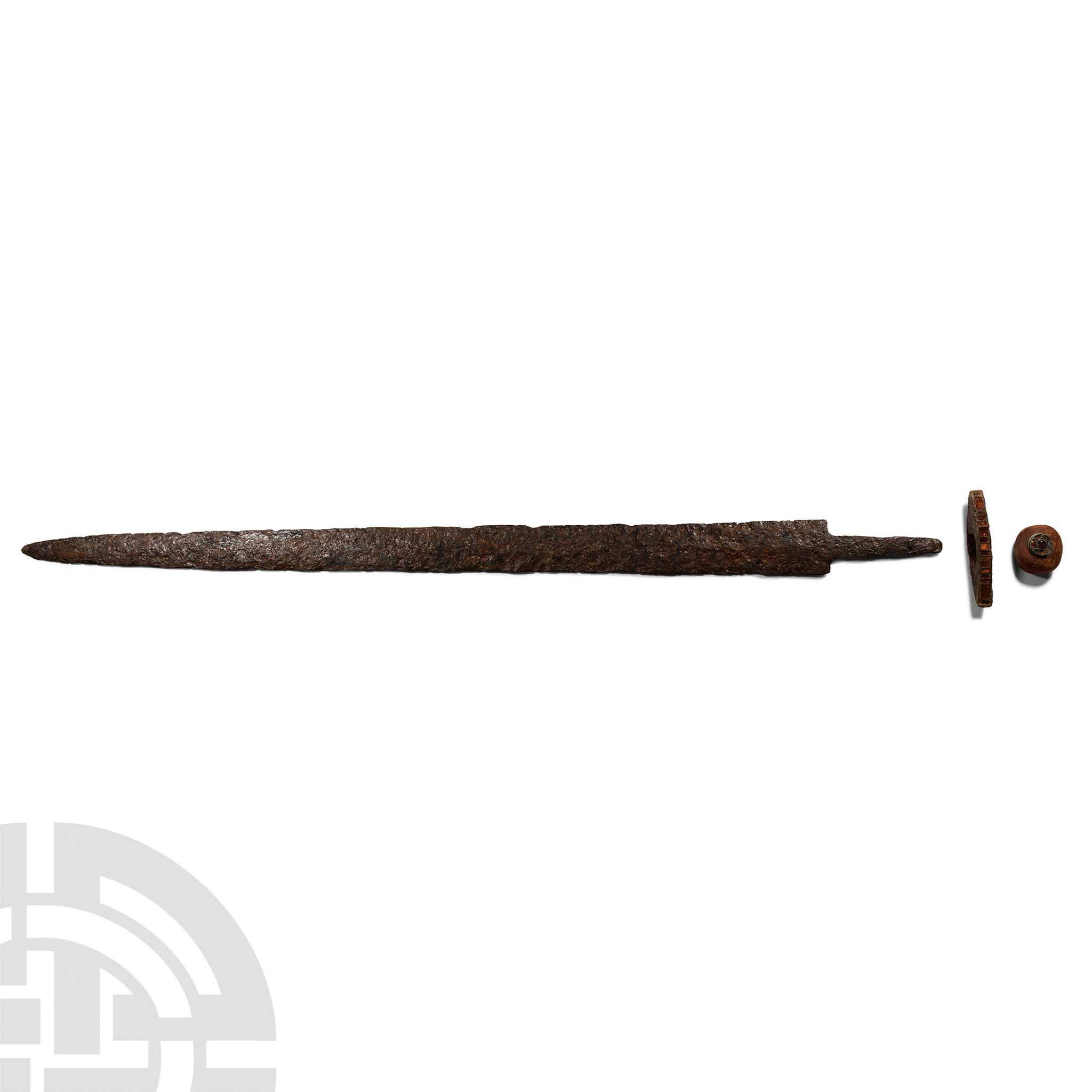Migration Period Iron Spatha Sword with Garnet Inlaid Hilt - Image 2 of 2